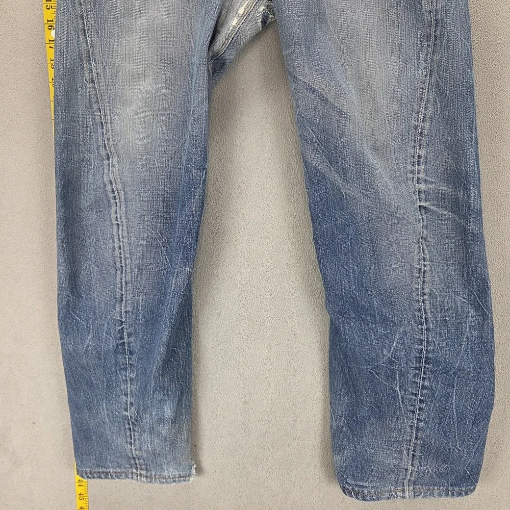 VTG Levis Engineered Jeans Mens Blue Buckle Back Twisted Button Fly Fits 33x30